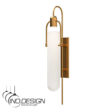 Inodesign Arc Well Sconce: Art-Deco Gold 3D model image 1 