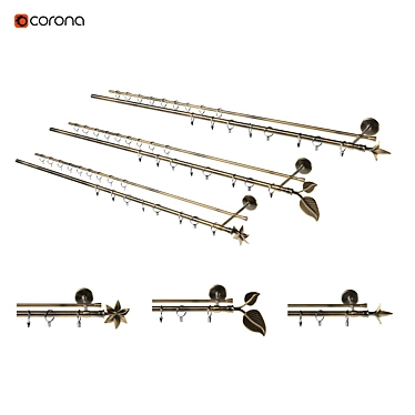 Metal curtain rod FLORAL