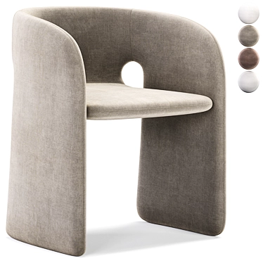 CELESTE Modern Armchair in Oasis 3D model image 1 