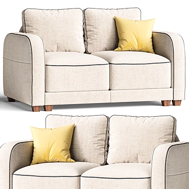 Luxury Leon Sofa with Mechanism 3D model image 1 