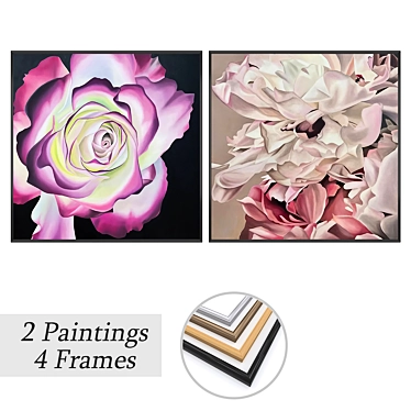 Art Set with Multiple Frames 3D model image 1 