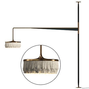 Sleek Abatjour Ceiling-Floor Lamp 3D model image 1 