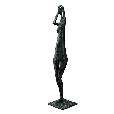 Bronze Standing Figure Sculpture 3D model image 1 