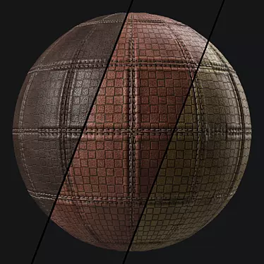 Sbsar Stitched Leather Textures 3D model image 1 