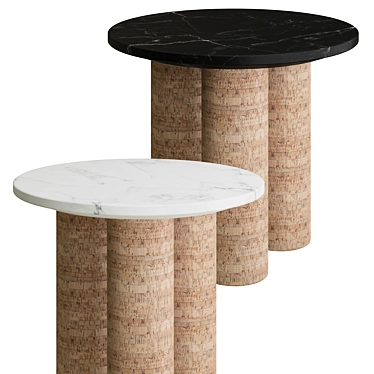 Cork Magazine Coffee Tables 3D model image 1 