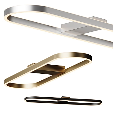 Luxury Glow LED Linear Flushmount 3D model image 1 