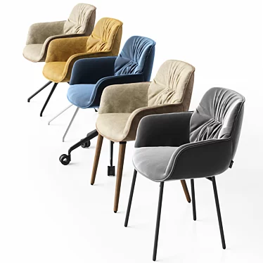 Customizable Cocoon Chair by Calligaris 3D model image 1 