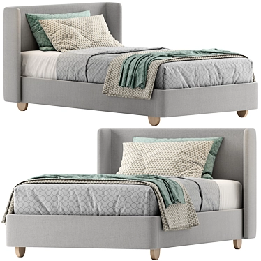 Pismo Twin Upholstered Bed 3D model image 1 