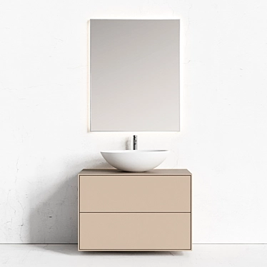 VIVOMOBILI Double Wall-Hung Vanity 3D model image 1 