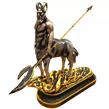 Handcrafted Santur Statue Model 3D model image 1 