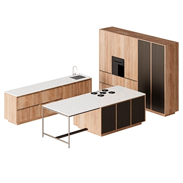 Sleek Vipp V2 Kitchen Upgrade 3D model image 1 