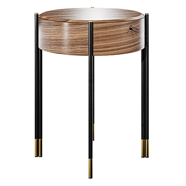 Sleek Modern Bayus Tondo Nightstand 3D model image 1 