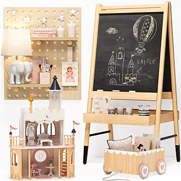 Creative Kids Easel & Dollhouse 3D model image 1 