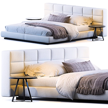 Sleek Lawrence Bed by Minotti 3D model image 1 