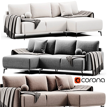 Modern Modular Archi Sofa Set 3D model image 1 