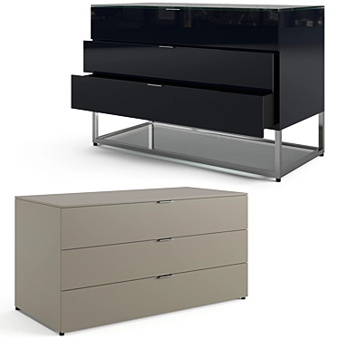 Modular Contemporary Chest Drawers Set 3D model image 1 