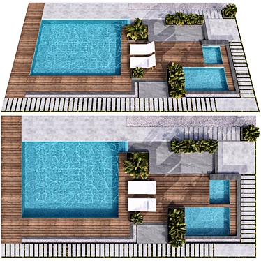 Visualize Water Pool Landscape 3D model image 1 