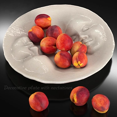 Plate with nectarines