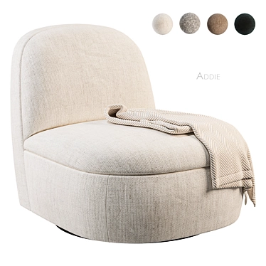 Addie Swivel Chair Scandinavian Boho 3D model image 1 