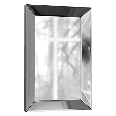 Elegant Beveled Glass Mirror 3D model image 1 