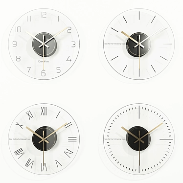 12" Glass Wall Clock AliExpress 3D model image 1 