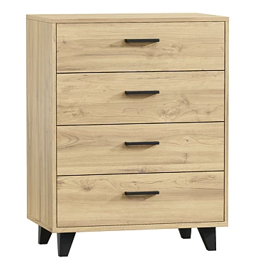 Oakland-1 Irish Oak Chest 3D model image 1 