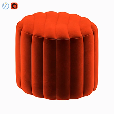 Stylish Round Pouf by Wittmann 3D model image 1 