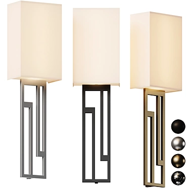 Vander LED Vertical Wall Sconce 3D model image 1 