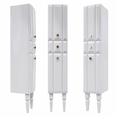 Elegant Aima White Closet 3D model image 1 