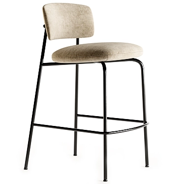 Modern Comfortable Aloa Bar Stool 3D model image 1 