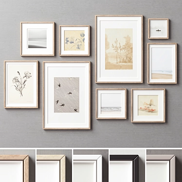 Modern Picture Frames Set Collection 3D model image 1 