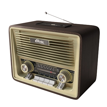 Vintage Style Radio RITMIX RPR-088 3D model image 1 