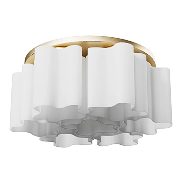 Nubi Golden Metal Ceiling Lamp 3D model image 1 