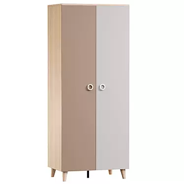 Modern Wardrobe Romi-2 Openable 3D model image 1 