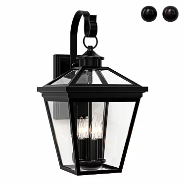 Modern Outdoor Hanging Wall Sconce 3D model image 1 