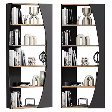 Sleek Modern Bookshelf for Corona 3D model image 1 