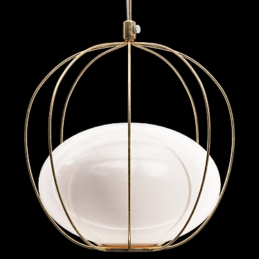 Minimalist Hoop Pendant Light 3D model image 1 