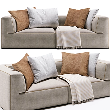 Sleek and Stylish Flex Form Perry Sofa 3D model image 1 