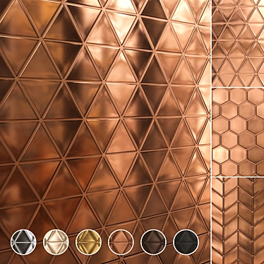 Metal Relief Texture Collection 3D model image 1 