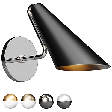 Modern Classic Wall Sconce Fixture 3D model image 1 