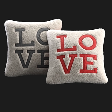 Cozy Love Sherpa Pillow Cover 3D model image 1 