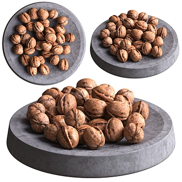 Walnuts in Dish 3D Model 3D model image 1 