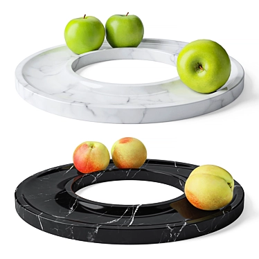 Elegant Marble Ring Tray 3D model image 1 