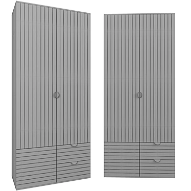 Mont Blanc 02 Graphite Wardrobe 3D model image 1 