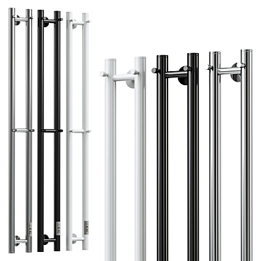 Matte Black Electric Towel Warmer 3D model image 1 