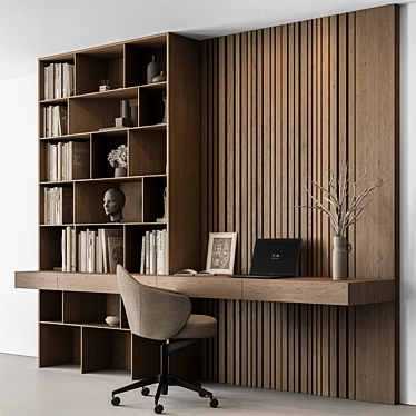 Modern Home Office Furniture Set 3D model image 1 