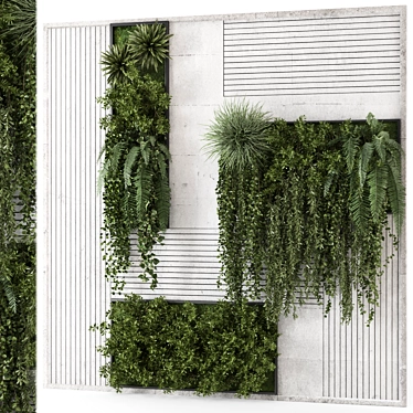 Modern Indoor Vertical Garden Set 3D model image 1 