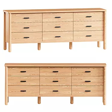 Contemporary Hargrove 3D Dresser Model 3D model image 1 