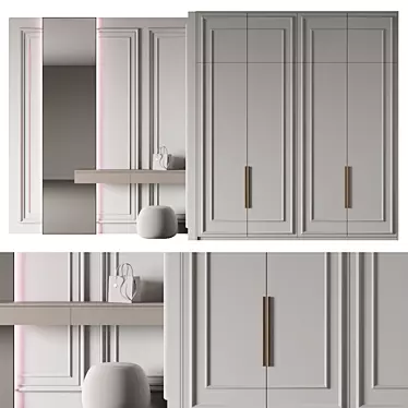 Customizable Storage Solution: Wardrobe №20 3D model image 1 