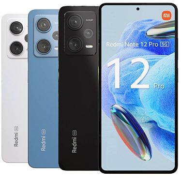 Detailed Redmi Note 12 Pro 5G 3D model image 1 